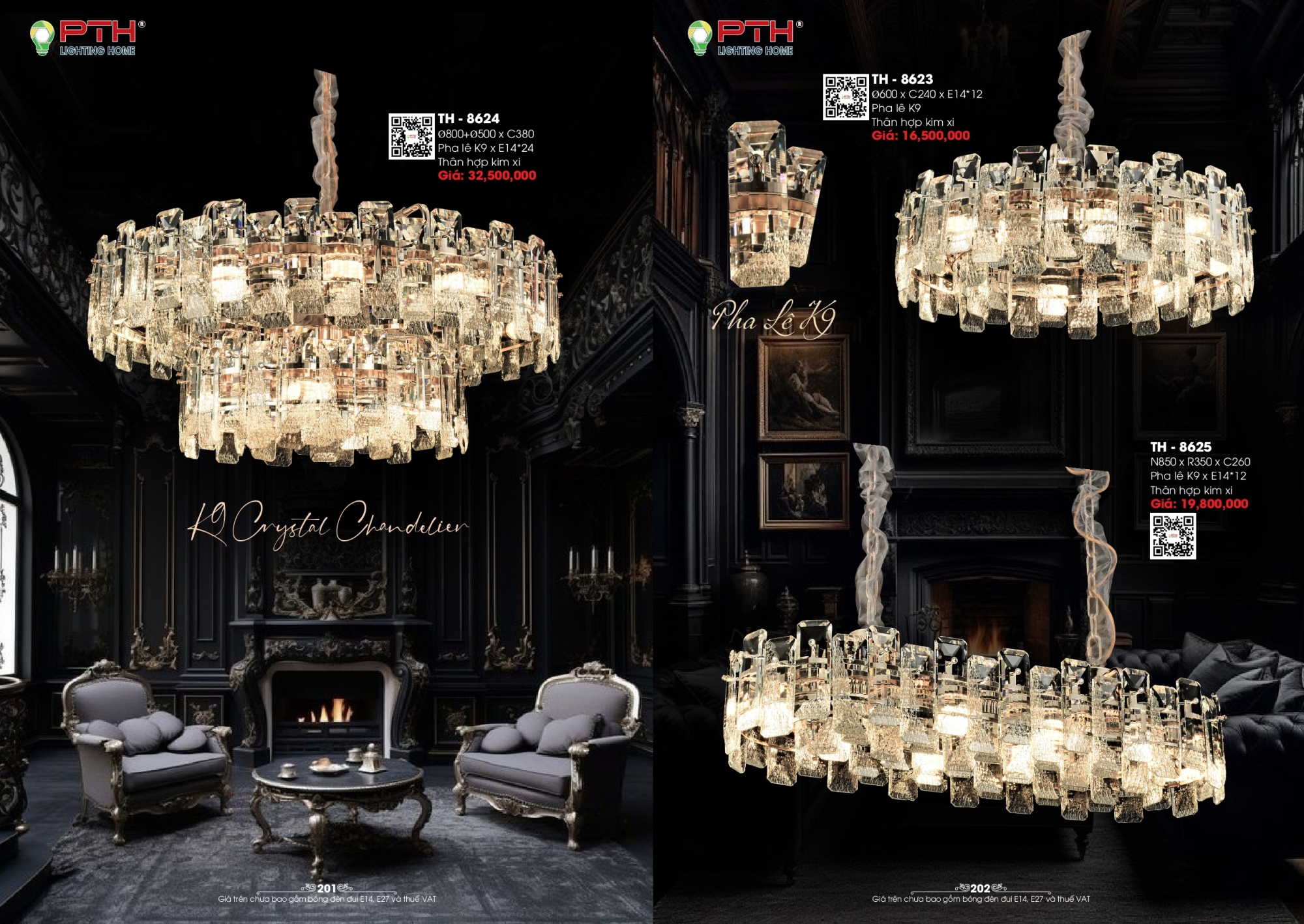 Bảng giá đèn trang trí PTH Lighting Home 2026